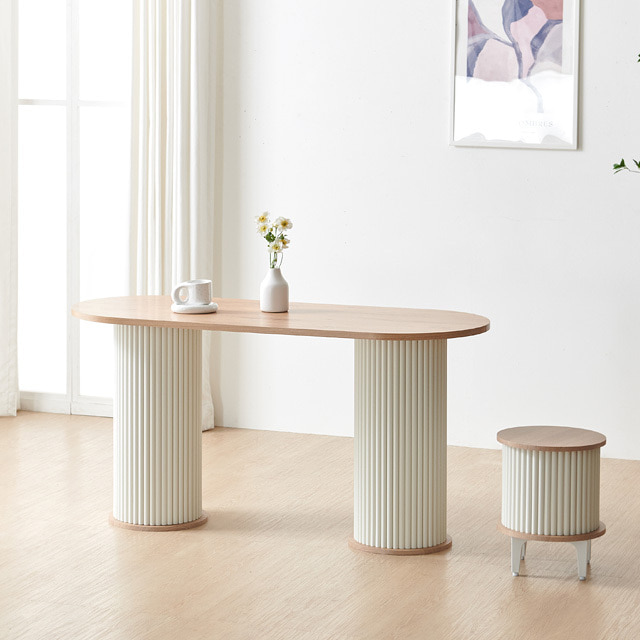 [도매상품] 로마 원형 1300 양면 라운드 식탁 주방 테이블 카페 디자인 3D85-613