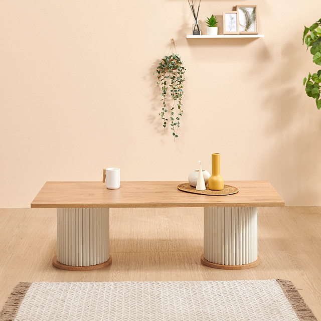 [도매상품] 로마 원형 1500 로우 거실테이블 소파 좌식 낮은 탁자 식탁 3D64-615
