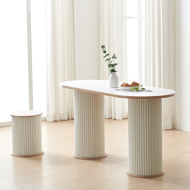 [도매상품] 로마 원형 1500 양면 라운드 식탁 주방 테이블 카페 디자인