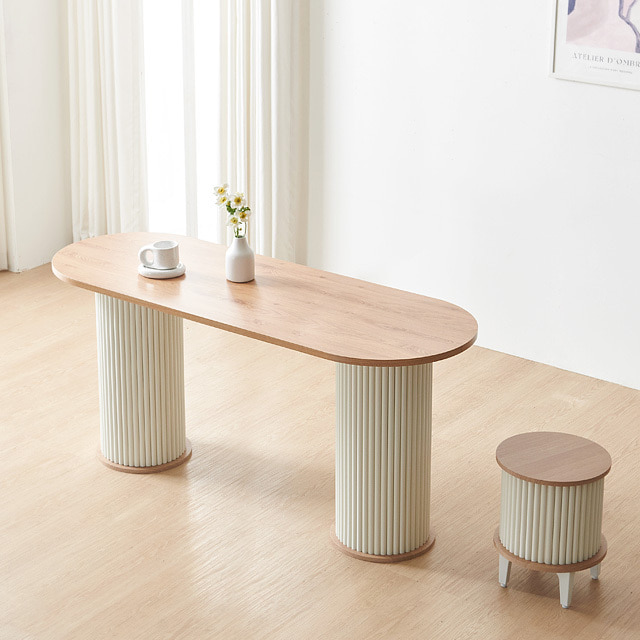 [도매상품] 로마 원형 1700 양면 라운드 식탁 주방 테이블 카페 디자인