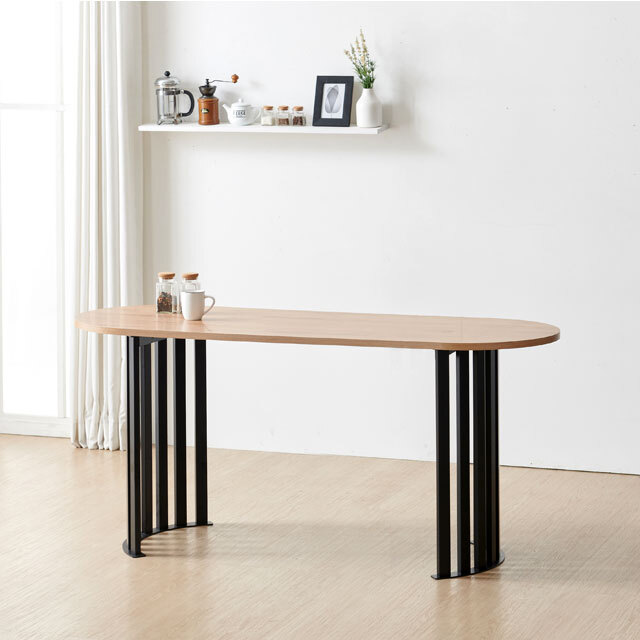 [도매상품] 솔리드철제 반달 1700 양면 라운드 식탁 테이블 디자인 카페 SW31-617